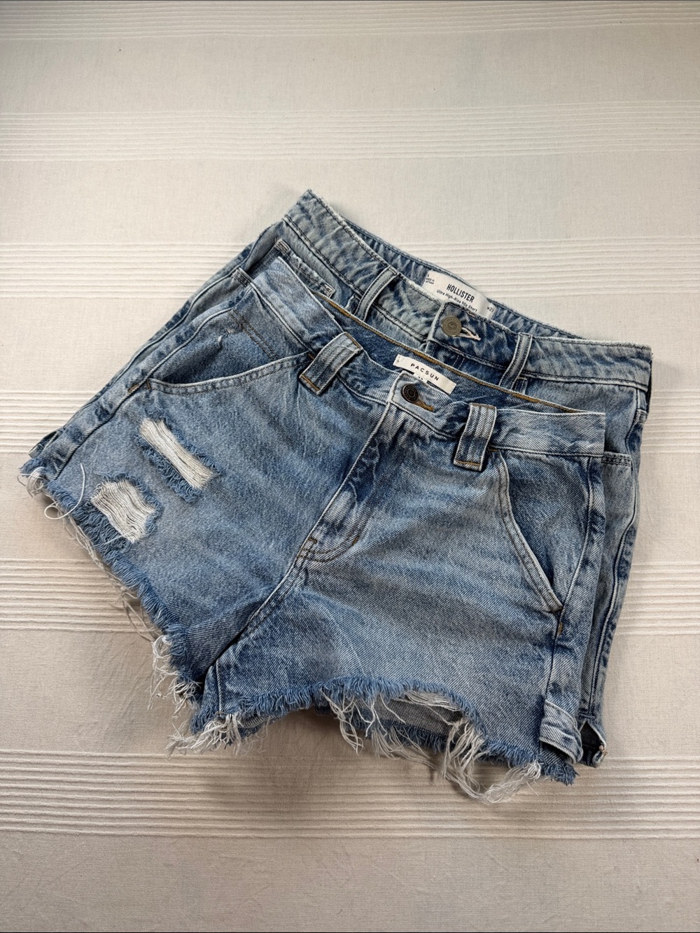 Hollister/Pacsun Washed Blue Denim Shorts